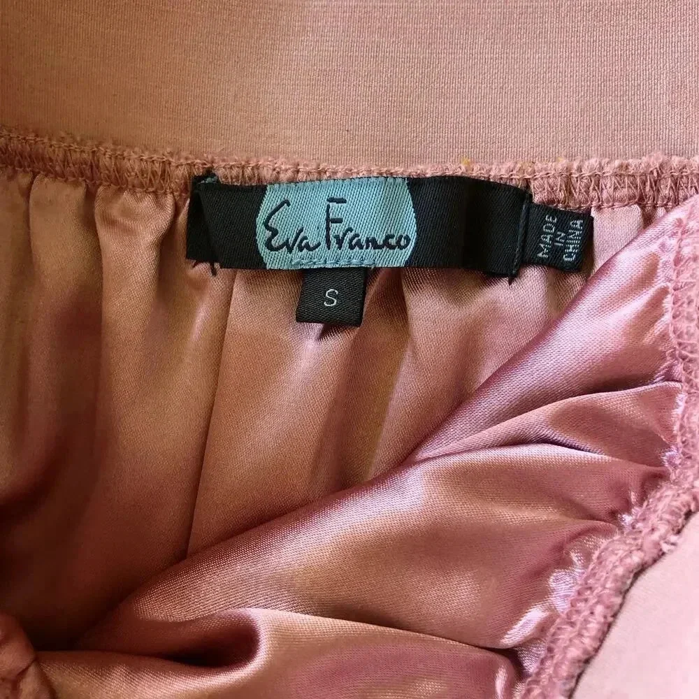 Anthropologie Eva Franco Knit Pastel Strips Mini Skirt  Metallic Accents Size S